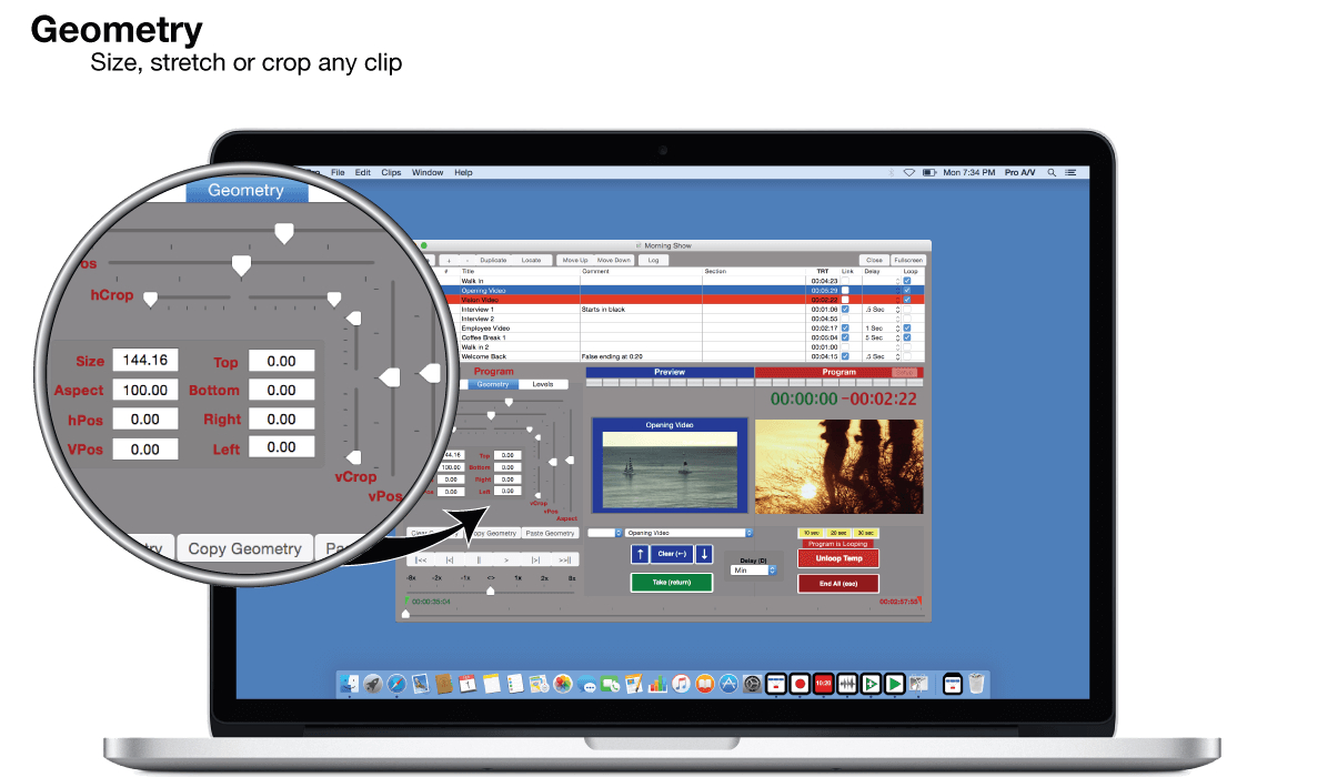 DT Videolabs Playback Pro + Macbook pro Retina