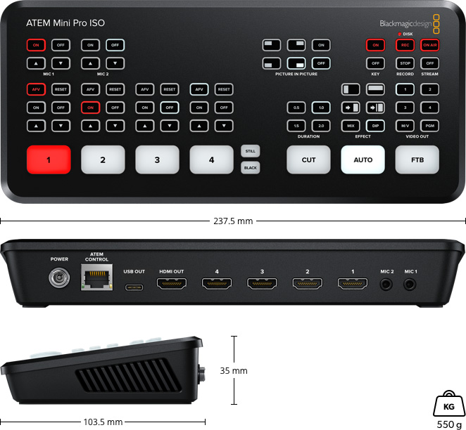 BlackMagicDesign Atem mini Pro ISO