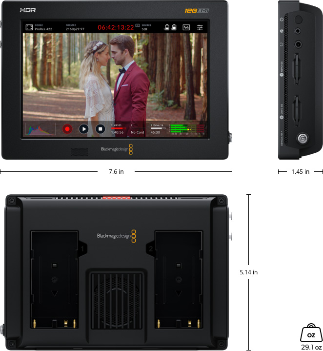 Video Devices Video assist 7" 3G-SDI